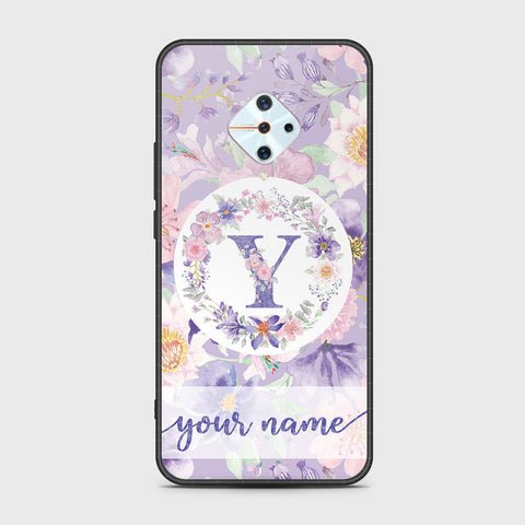 Vivo Y9s Cover- Personalized Alphabet Series - HQ Ultra Shine Premium Infinity Glass Soft Silicon Borders Case