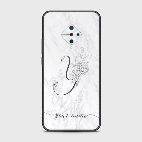 Vivo Y9s Cover- Personalized Alphabet Series - HQ Ultra Shine Premium Infinity Glass Soft Silicon Borders Case