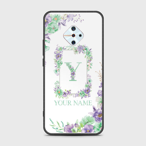 Vivo Y9s Cover- Personalized Alphabet Series - HQ Ultra Shine Premium Infinity Glass Soft Silicon Borders Case