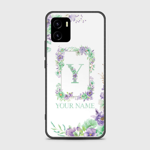 Vivo Y10 Cover- Personalized Alphabet Series - HQ Ultra Shine Premium Infinity Glass Soft Silicon Borders Case