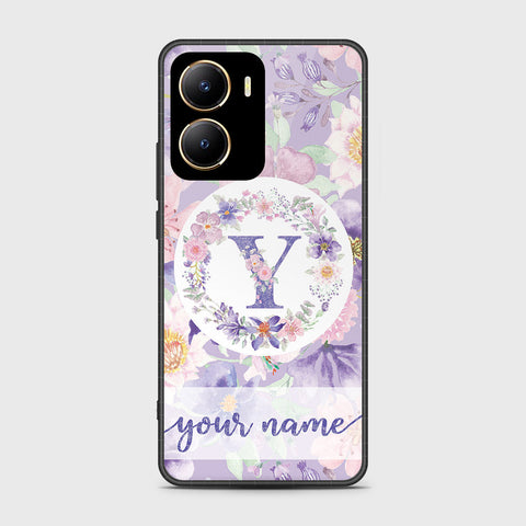 Vivo Y56 Cover- Personalized Alphabet Series - HQ Ultra Shine Premium Infinity Glass Soft Silicon Borders Case