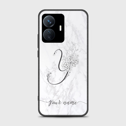 Vivo Y77e Cover- Personalized Alphabet Series - HQ Ultra Shine Premium Infinity Glass Soft Silicon Borders Case