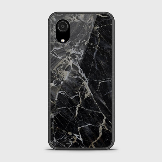 Samsung Galaxy A03 Core Cover - Black Marble Series - HQ Ultra Shine Premium Infinity Glass Soft Silicon Borders Case