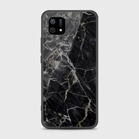 Oppo A16K Cover- Black Marble Series - HQ Ultra Shine Premium Infinity Glass Soft Silicon Borders Case