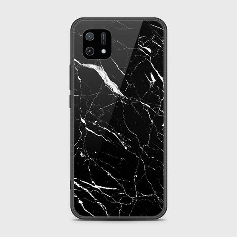 Oppo A16e Cover- Black Marble Series - HQ Ultra Shine Premium Infinity Glass Soft Silicon Borders Case