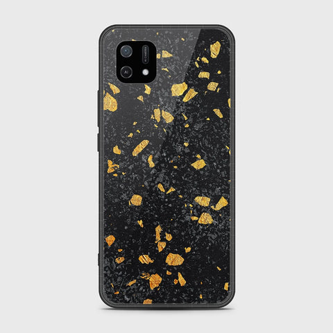 Oppo A16e Cover- Black Marble Series - HQ Ultra Shine Premium Infinity Glass Soft Silicon Borders Case