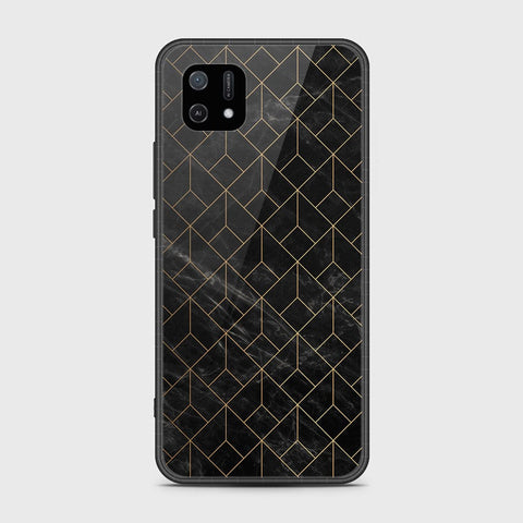 Oppo A16e Cover- Black Marble Series - HQ Ultra Shine Premium Infinity Glass Soft Silicon Borders Case