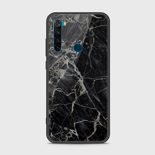 Xiaomi Redmi Note 8 Cover - Black Marble Series - HQ Ultra Shine Premium Infinity Glass Soft Silicon Borders Case