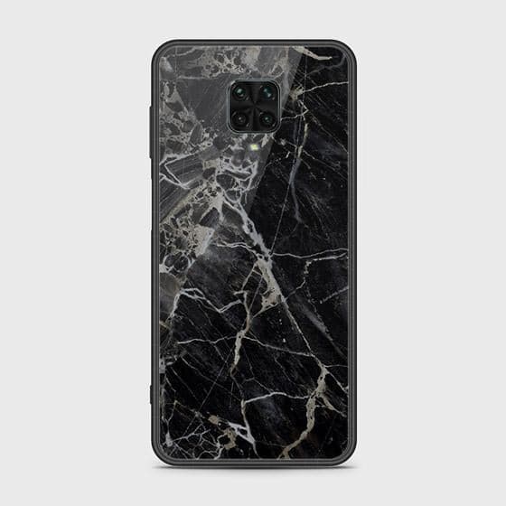 Xiaomi Poco M2 Pro Cover - Black Marble Series - HQ Ultra Shine Premium Infinity Glass Soft Silicon Borders Case