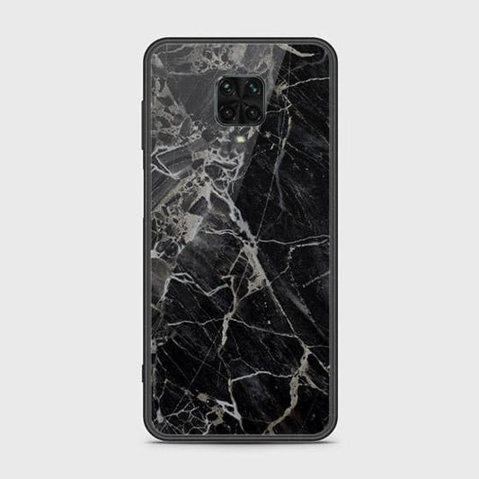 Xiaomi Redmi Note 9 Pro Cover - Black Marble Series - HQ Ultra Shine Premium Infinity Glass Soft Silicon Borders Case