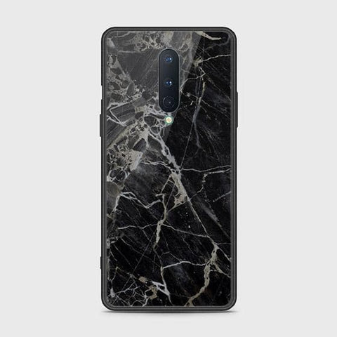 OnePlus 8 4G Cover - Black Marble Series - HQ Ultra Shine Premium Infinity Glass Soft Silicon Borders Case