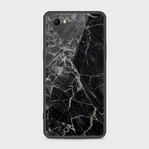 Oppo A3 Cover - Black Marble Series - HQ Ultra Shine Premium Infinity Glass Soft Silicon Borders Case