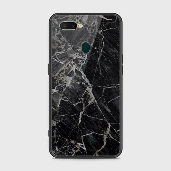 Oppo A11k Cover - Black Marble Series - HQ Ultra Shine Premium Infinity Glass Soft Silicon Borders Case