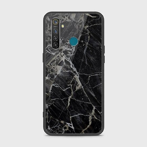 Realme 5 Pro Cover - Black Marble Series - HQ Ultra Shine Premium Infinity Glass Soft Silicon Borders Case