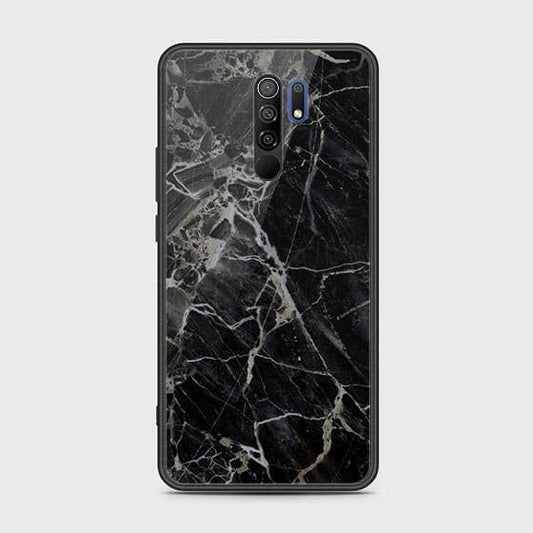 Xiaomi Redmi 9 Prime Cover - Black Marble Series - HQ Ultra Shine Premium Infinity Glass Soft Silicon Borders Case