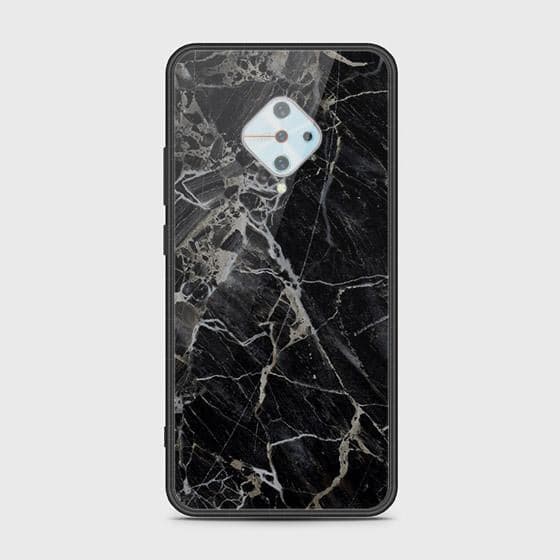 Vivo Y51 Cover - Black Marble Series - HQ Ultra Shine Premium Infinity Glass Soft Silicon Borders Case