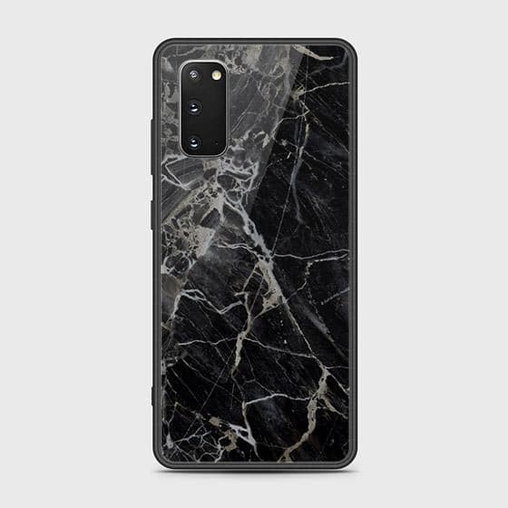 Samsung Galaxy S20 Plus Cover - Black Marble Series - HQ Ultra Shine Premium Infinity Glass Soft Silicon Borders Case