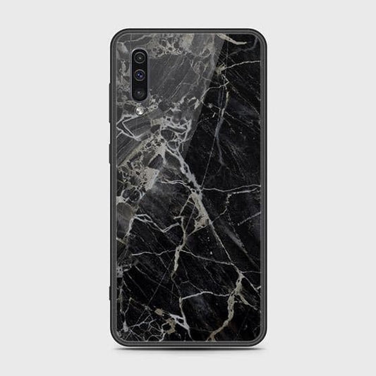 Samsung Galaxy A50 Cover - Black Marble Series - HQ Ultra Shine Premium Infinity Glass Soft Silicon Borders Case