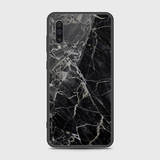 Samsung Galaxy A50s Cover - Black Marble Series - HQ Ultra Shine Premium Infinity Glass Soft Silicon Borders Case