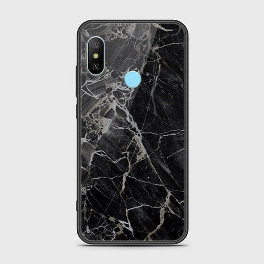 Xiaomi Redmi 6 Pro Cover - Black Marble Series - HQ Ultra Shine Premium Infinity Glass Soft Silicon Borders Case