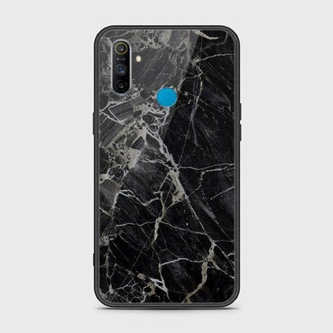 Realme C3 Cover - Black Marble Series - HQ Ultra Shine Premium Infinity Glass Soft Silicon Borders Case