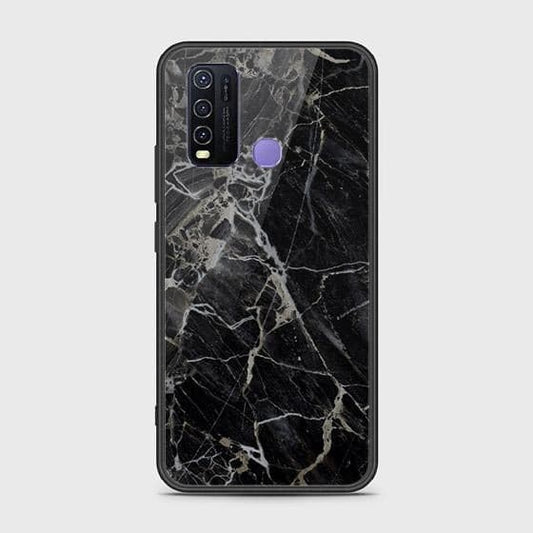 Vivo Y50 Cover - Black Marble Series - HQ Ultra Shine Premium Infinity Glass Soft Silicon Borders Case