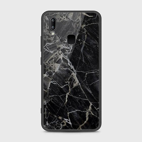 Vivo Y95 Cover - Black Marble Series - HQ Ultra Shine Premium Infinity Glass Soft Silicon Borders Case