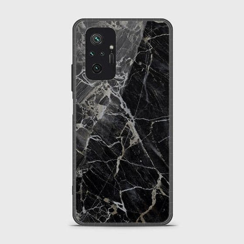 Xiaomi Redmi Note 10 Pro Max Cover - Black Marble Series - HQ Ultra Shine Premium Infinity Glass Soft Silicon Borders Case SuccessActive