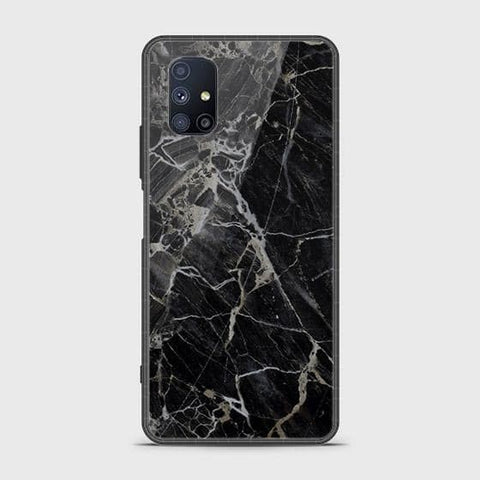 Samsung Galaxy M51 Cover - Black Marble Series - HQ Ultra Shine Premium Infinity Glass Soft Silicon Borders Case SuccessActive