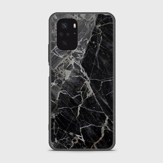 Xiaomi Redmi Note 10S Cover - Black Marble Series - HQ Ultra Shine Premium Infinity Glass Soft Silicon Borders Case SuccessActive