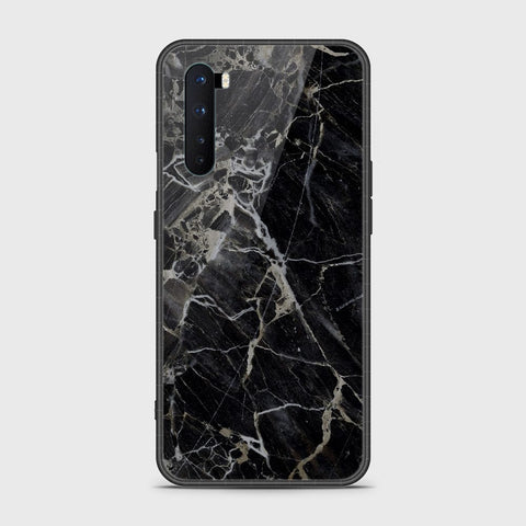 OnePlus Nord Cover- Black Marble Series - HQ Ultra Shine Premium Infinity Glass Soft Silicon Borders Case