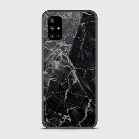 OnePlus Nord N10 5G Cover- Black Marble Series - HQ Ultra Shine Premium Infinity Glass Soft Silicon Borders Case