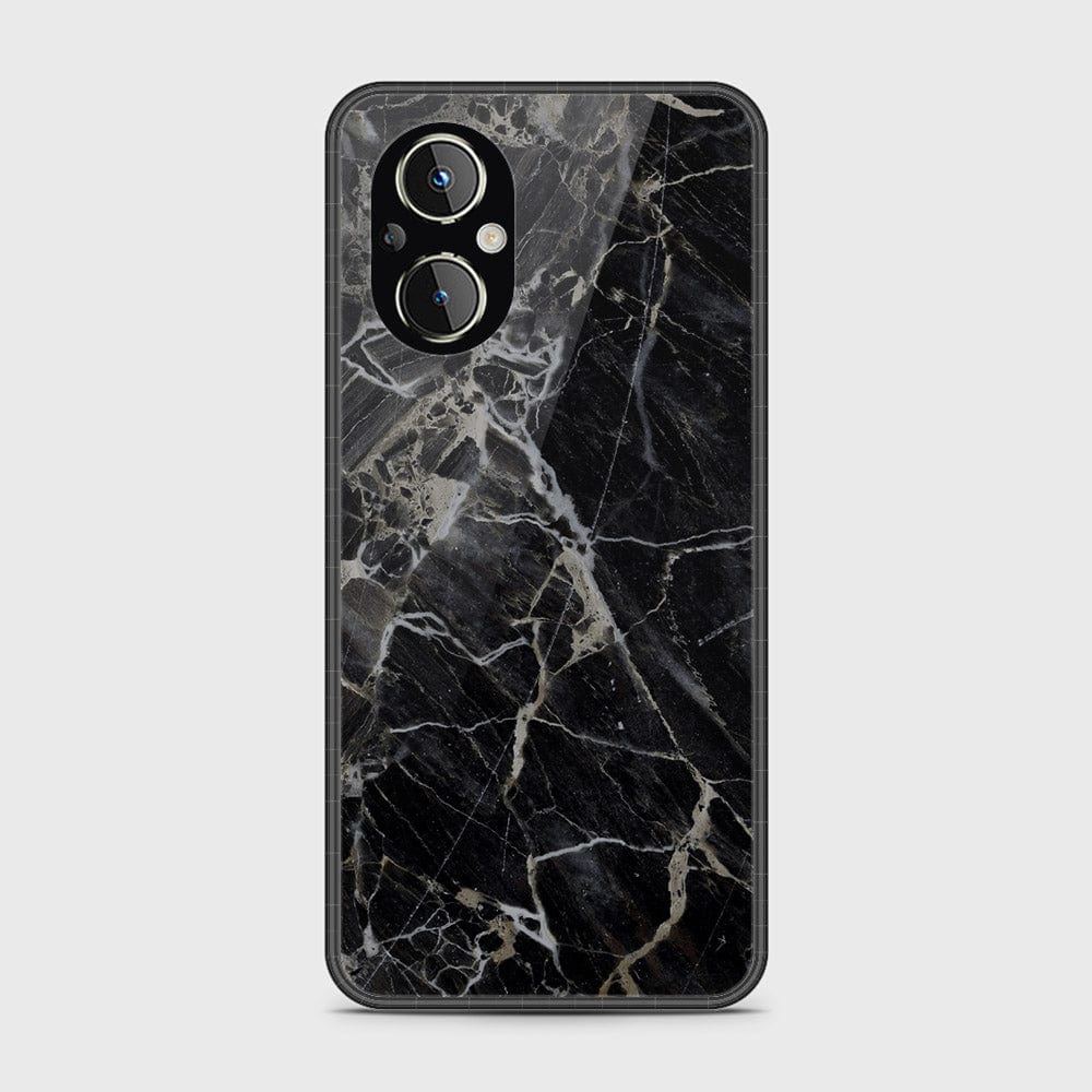 OnePlus Nord N20 5G Cover- Black Marble Series - HQ Ultra Shine Premium Infinity Glass Soft Silicon Borders Case