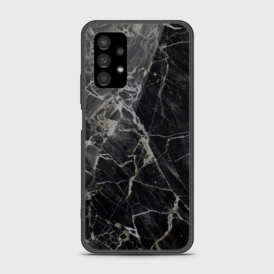 Samsung Galaxy A13 4G Cover- Black Marble Series - HQ Ultra Shine Premium Infinity Glass Soft Silicon Borders Case