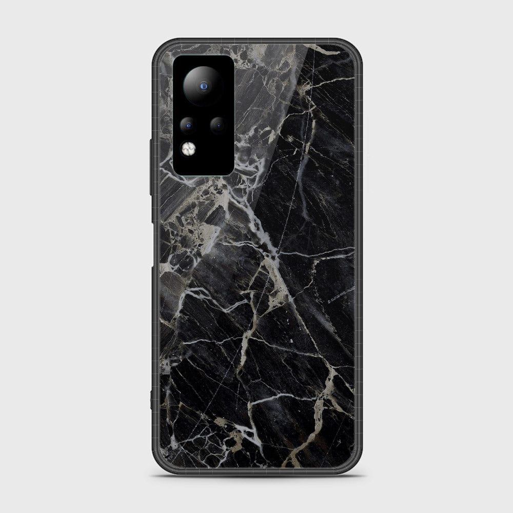 Infinix Note 11 Cover- Black Marble Series - HQ Ultra Shine Premium Infinity Glass Soft Silicon Borders Case