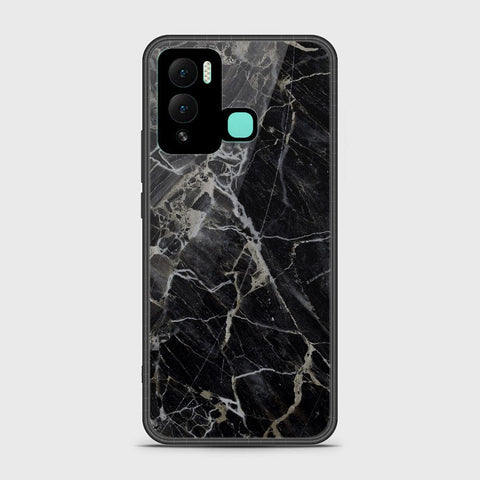 Infinix Hot 12 Play Cover- Black Marble Series - HQ Ultra Shine Premium Infinity Glass Soft Silicon Borders Case