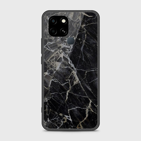 Infinix Smart 6 Cover- Black Marble Series - HQ Ultra Shine Premium Infinity Glass Soft Silicon Borders Case