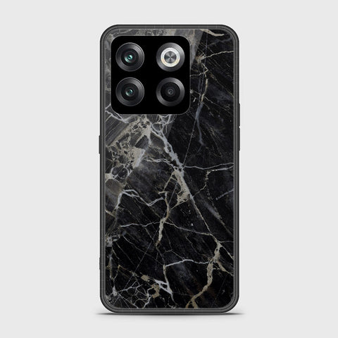 OnePlus 10T Cover- Black Marble Series - HQ Ultra Shine Premium Infinity Glass Soft Silicon Borders Case