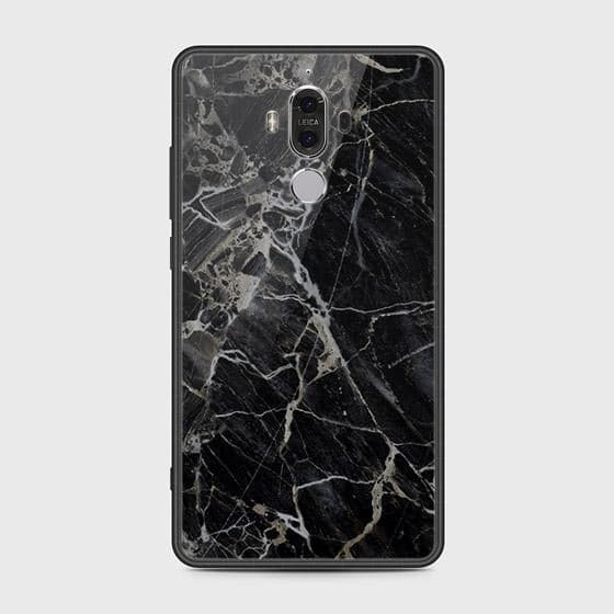 Huawei Mate 9 Cover - Black Marble Series - HQ Ultra Shine Premium Infinity Glass Soft Silicon Borders Case