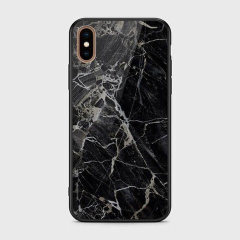 iPhone X Cover - Black Marble Series - HQ Ultra Shine