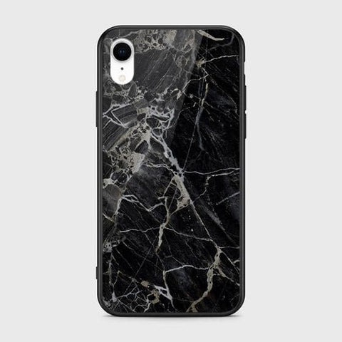 iPhone XR Cover - Black Marble Series - HQ Ultra Shine Premium Infinity Glass Soft Silicon Borders Case