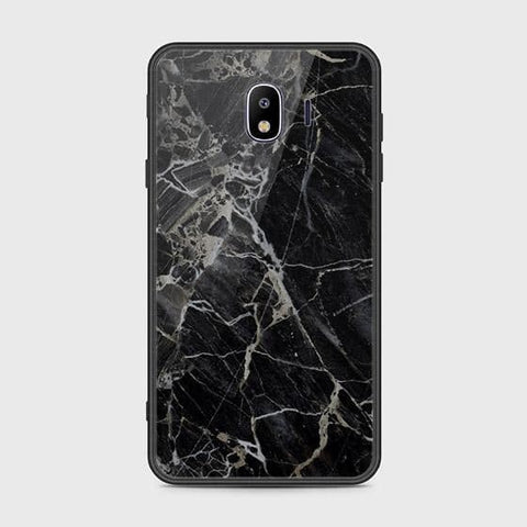 Samsung Galaxy J4 2018 Cover - Black Marble Series - HQ Ultra Shine Premium Infinity Glass Soft Silicon Borders Case