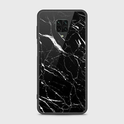 Xiaomi Redmi Note 9 Pro Cover - Black Marble Series - HQ Ultra Shine Premium Infinity Glass Soft Silicon Borders Case