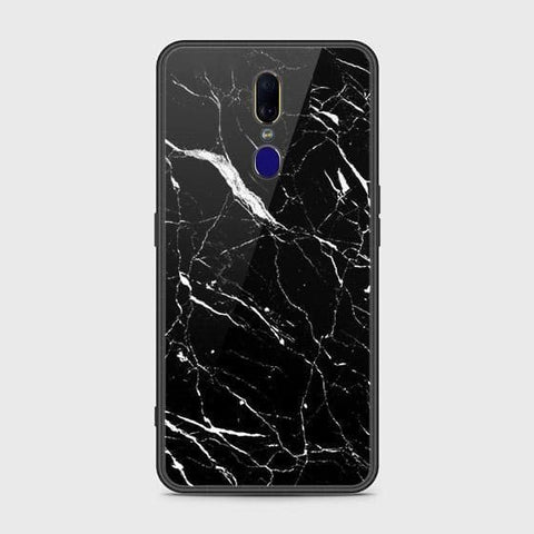 Oppo F11 Cover - Black Marble Series - HQ Ultra Shine Premium Infinity Glass Soft Silicon Borders Case