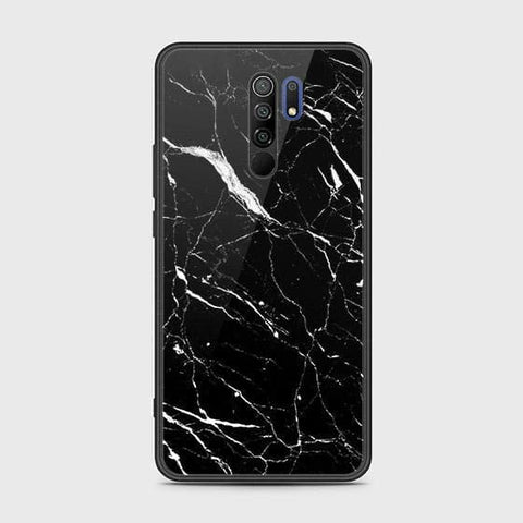 Xiaomi Redmi 9 Prime Cover - Black Marble Series - HQ Ultra Shine Premium Infinity Glass Soft Silicon Borders Case