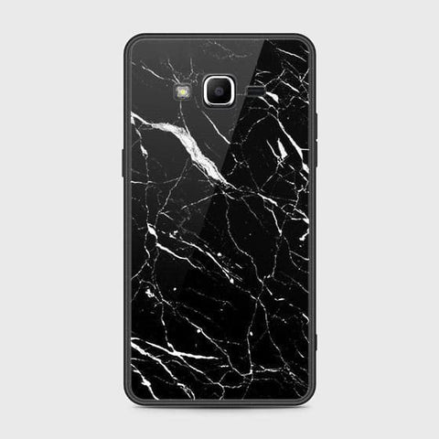 Samsung Galaxy J2 Prime Cover - Black Marble Series - HQ Ultra Shine Premium Infinity Glass Soft Silicon Borders Case