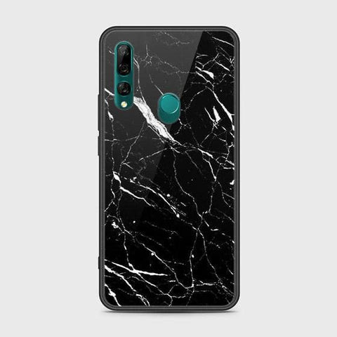 Huawei Y9 Prime 2019 Cover - Black Marble Series - HQ Ultra Shine Premium Infinity Glass Soft Silicon Borders Case