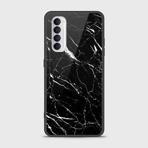 Oppo Reno 4 Pro Cover - Black Marble Series - HQ Ultra Shine Premium Infinity Glass Soft Silicon Borders Case