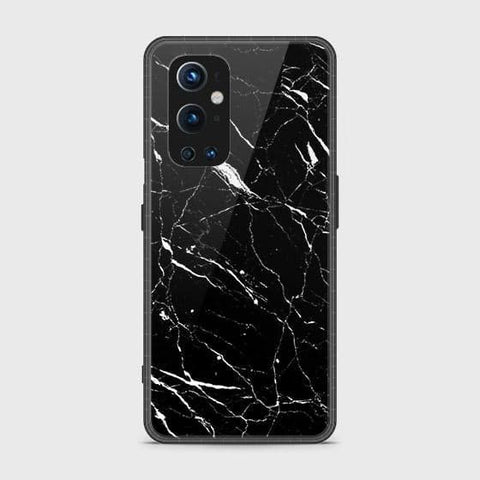 Oneplus 9 Pro Cover - Black Marble Series - HQ Ultra Shine Premium Infinity Glass Soft Silicon Borders Case SuccessActive