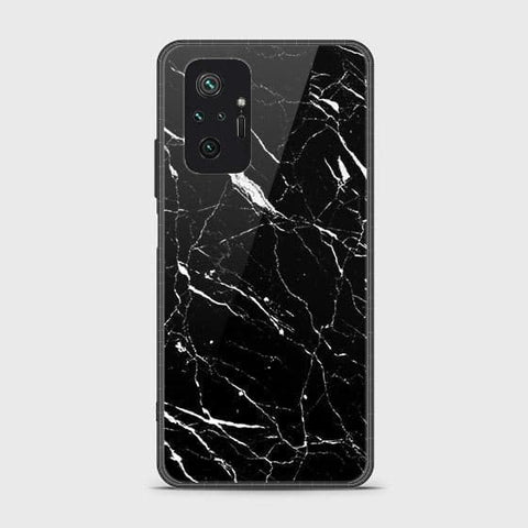 Xiaomi Redmi Note 10 Pro Max Cover - Black Marble Series - HQ Ultra Shine Premium Infinity Glass Soft Silicon Borders Case SuccessActive